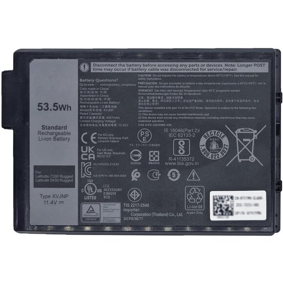 JOTACT XVJNP 53.5Wh Laptop Battery Compatible with Dell Latitude 5430 7330 Rugge - Picture 1 of 6